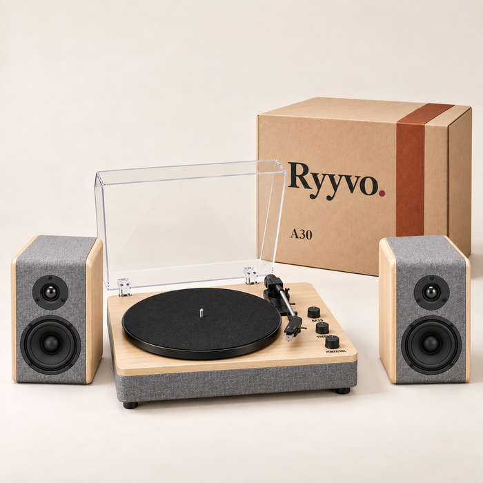 Ryyvo A30 Turntable with Speakers and 78 rpm