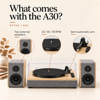 Ryyvo A30 Turntable with Speakers and 78 rpm