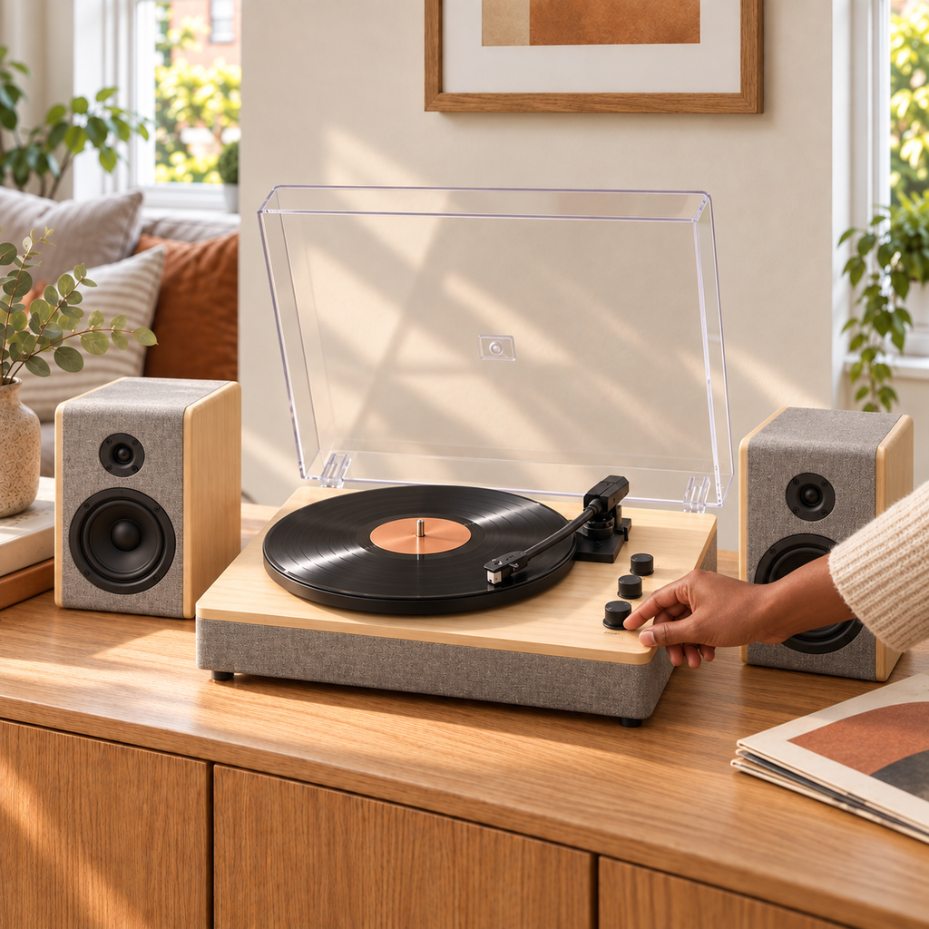 Ryyvo A30 Turntable with Speakers and 78 rpm