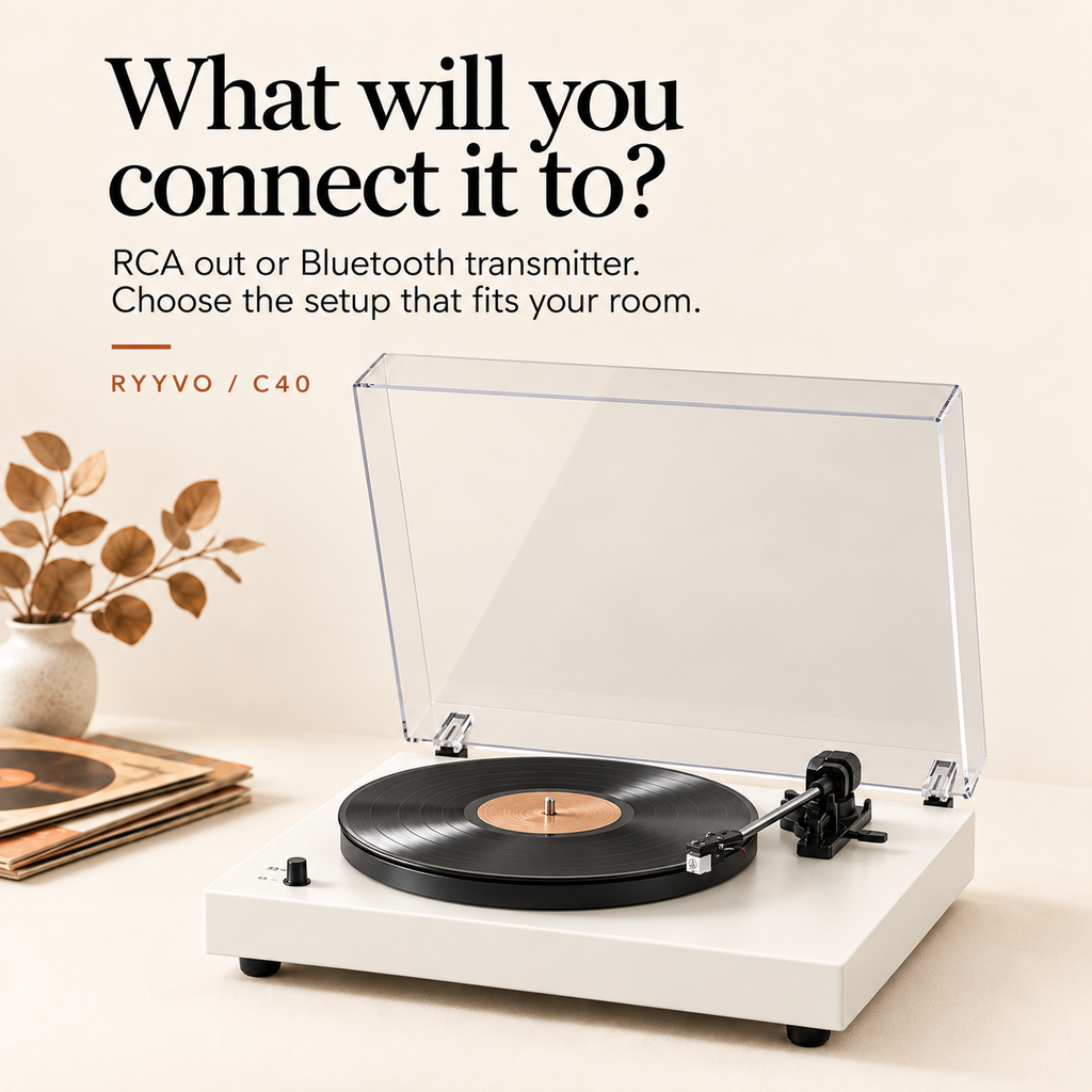 Ryyvo C40 Turntable with Adjustable Arm