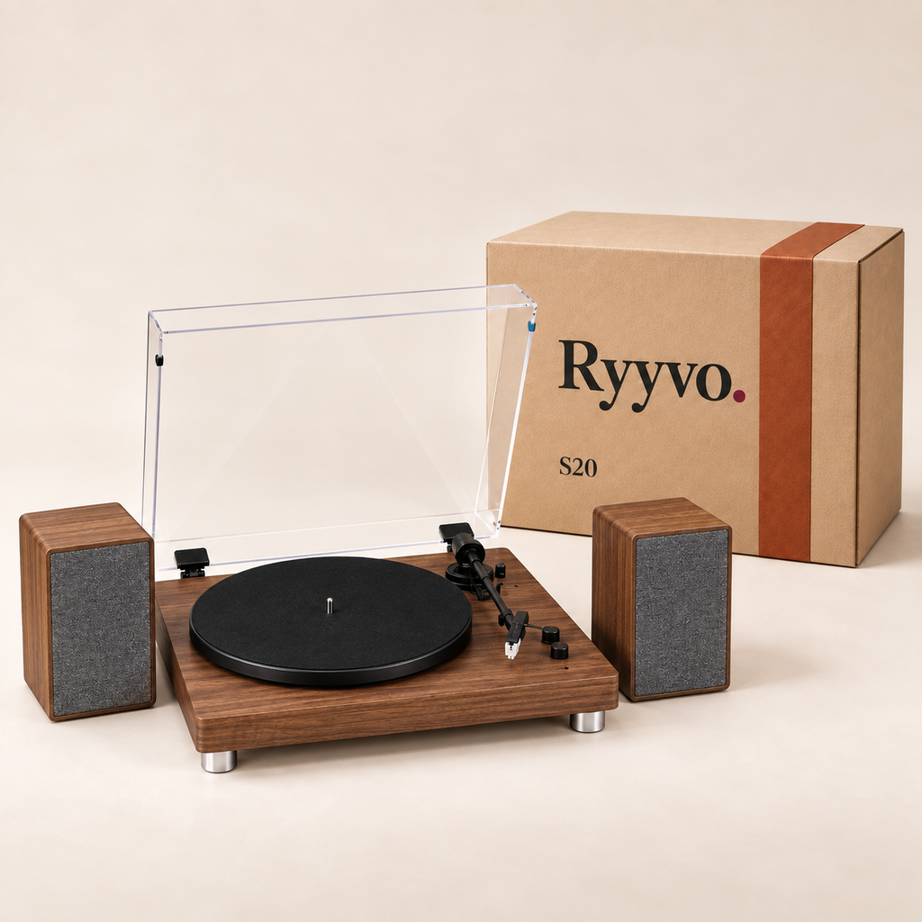 Ryyvo S20 Turntable with Speakers