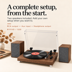 Ryyvo S20 Turntable with Speakers