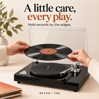 Ryyvo T50 Turntable in Black or White