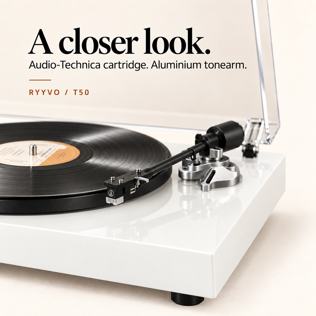 Ryyvo T50 Turntable in Black or White